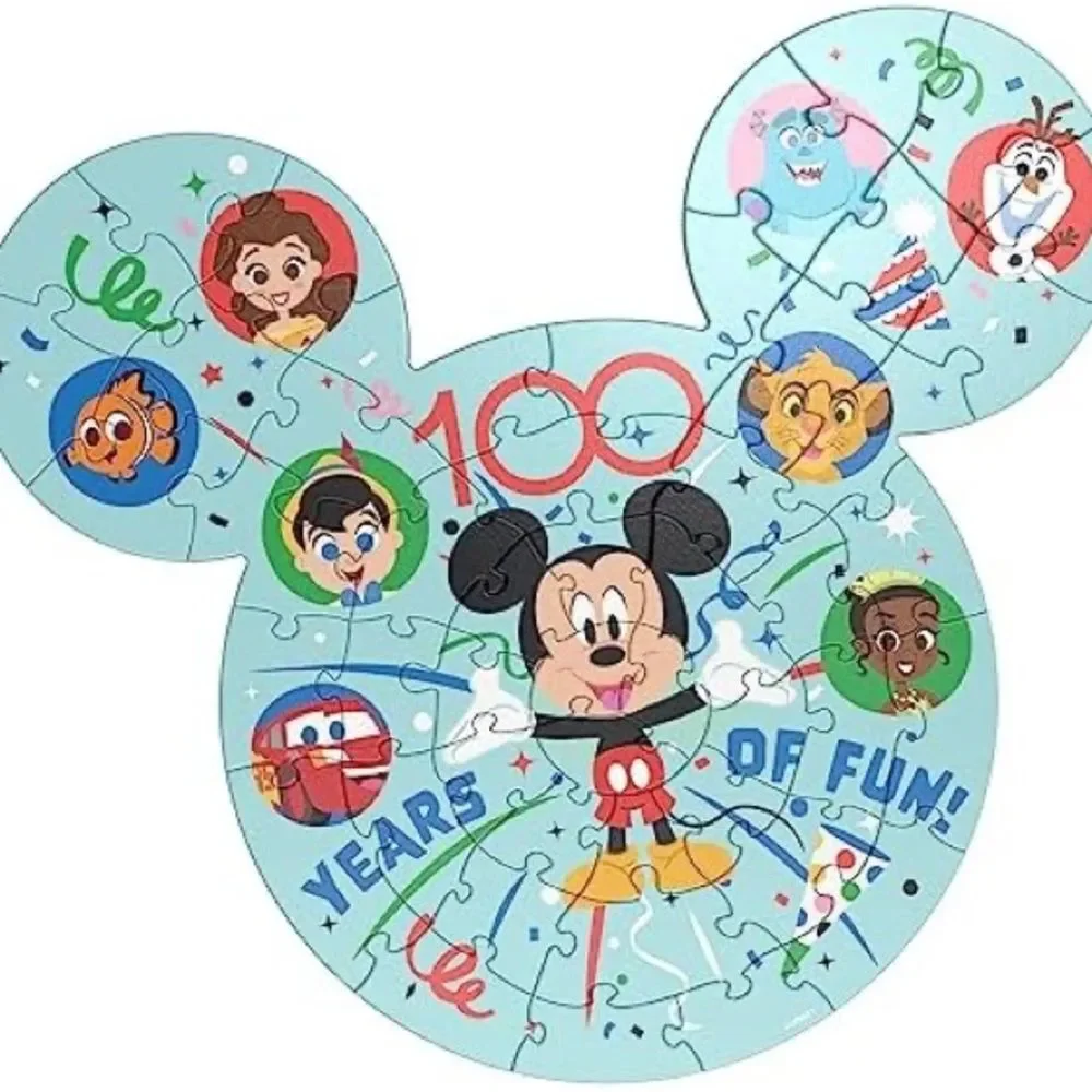 Disney Puzzle 100th Anniversary 48 Pieces Kids Ages 4 & Up Mickey Mouse Ears NWT